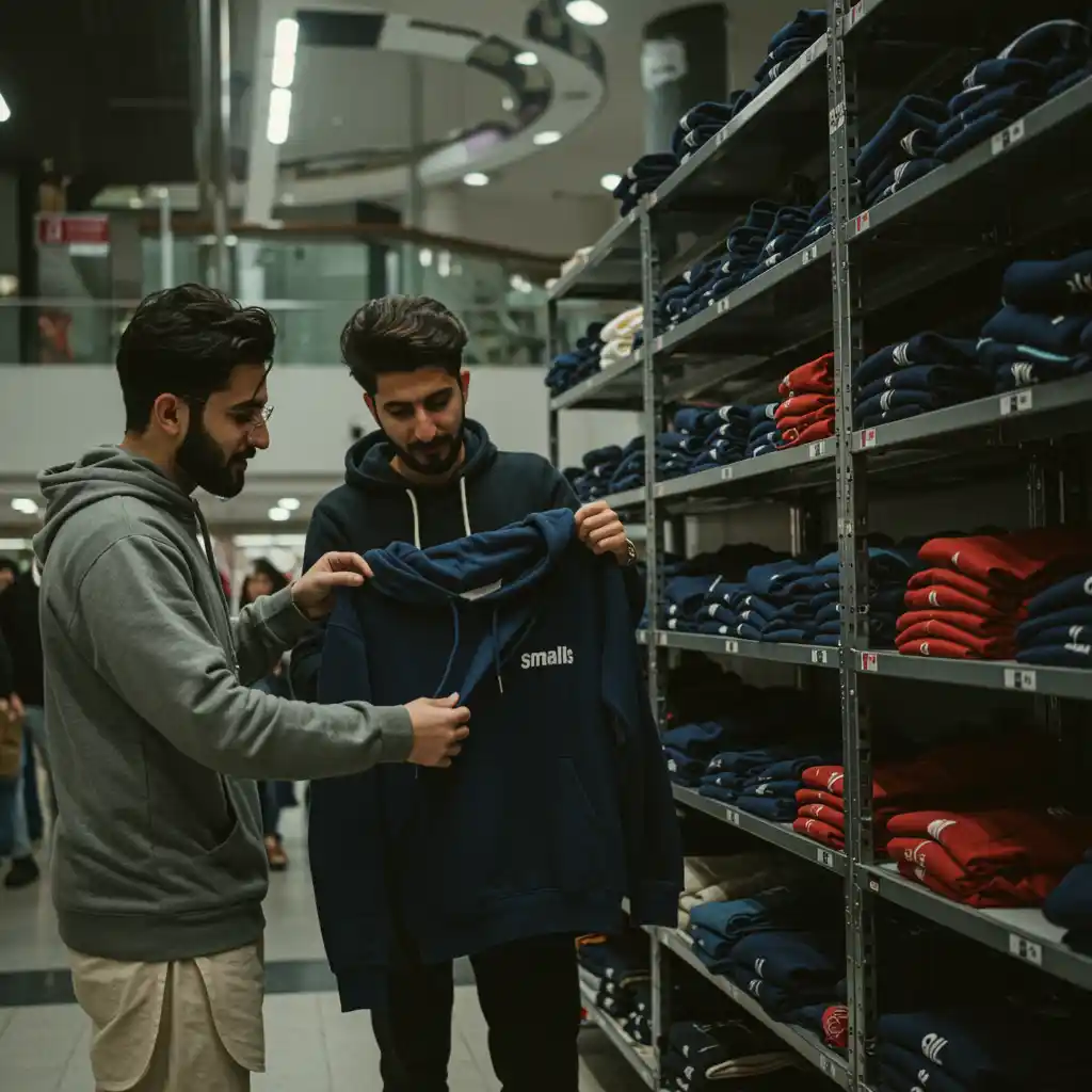 Variety of clothing sizes